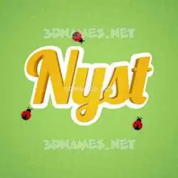 nyst in Ladybugs style - 3D name wallpaper