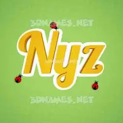 nyz in Ladybugs style - 3D name wallpaper