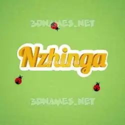 nzhinga in Ladybugs style - 3D name wallpaper