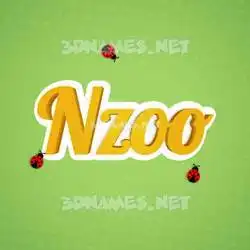 nzoo in Ladybugs style - 3D name wallpaper