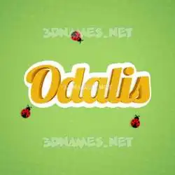 odalis in Ladybugs style - 3D name wallpaper