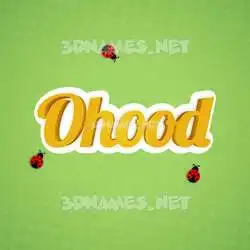 ohood in Ladybugs style - 3D name wallpaper