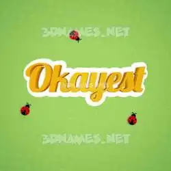 okayest in Ladybugs style - 3D name wallpaper