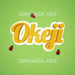 okeji in Ladybugs style - 3D name wallpaper