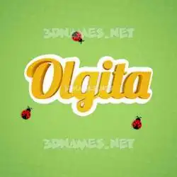 olgita in Ladybugs style - 3D name wallpaper