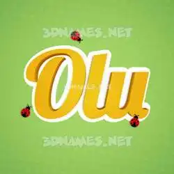 olu in Ladybugs style - 3D name wallpaper