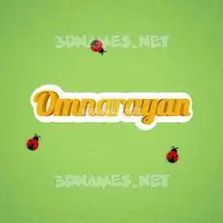 omnarayan in Ladybugs style - 3D name wallpaper