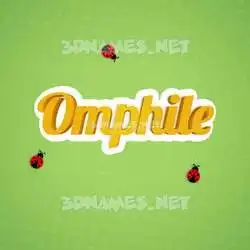 omphile in Ladybugs style - 3D name wallpaper