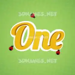 one in Ladybugs style - 3D name wallpaper