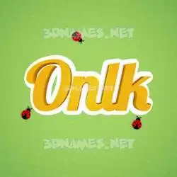 onlk in Ladybugs style - 3D name wallpaper