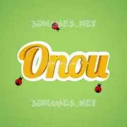 onou in Ladybugs style - 3D name wallpaper