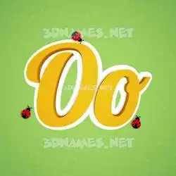 oo in Ladybugs style - 3D name wallpaper