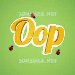 oop in Ladybugs style - 3D name wallpaper