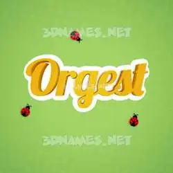 orgest in Ladybugs style - 3D name wallpaper