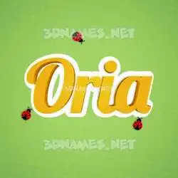 oria in Ladybugs style - 3D name wallpaper