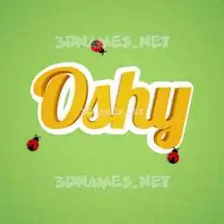 oshy in Ladybugs style - 3D name wallpaper