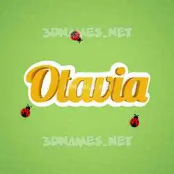 otavia in Ladybugs style - 3D name wallpaper