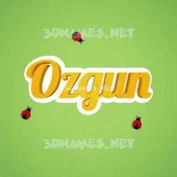 ozgun in Ladybugs style - 3D name wallpaper