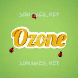 ozone in Ladybugs style - 3D name wallpaper