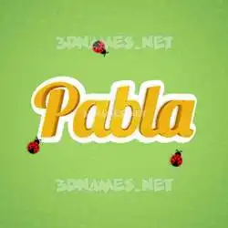 pabla in Ladybugs style - 3D name wallpaper