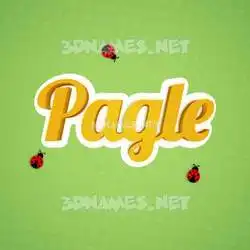 pagle in Ladybugs style - 3D name wallpaper