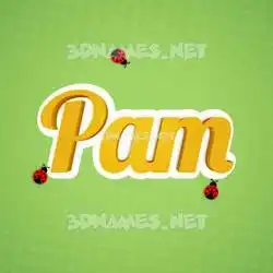 pam in Ladybugs style - 3D name wallpaper