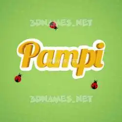 pampi in Ladybugs style - 3D name wallpaper
