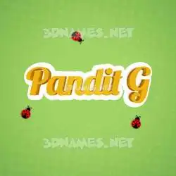 pandit g in Ladybugs style - 3D name wallpaper