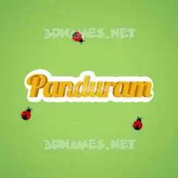 panduram in Ladybugs style - 3D name wallpaper