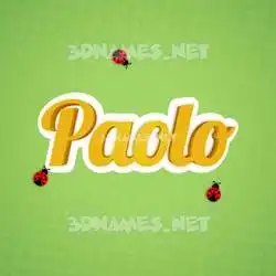 paolo in Ladybugs style - 3D name wallpaper
