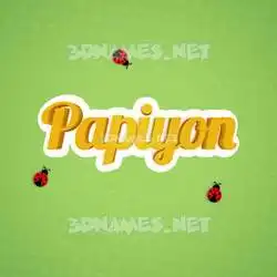 papiyon in Ladybugs style - 3D name wallpaper