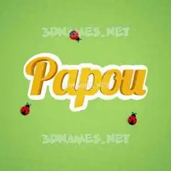 papou in Ladybugs style - 3D name wallpaper
