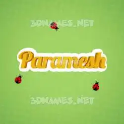 paramesh in Ladybugs style - 3D name wallpaper