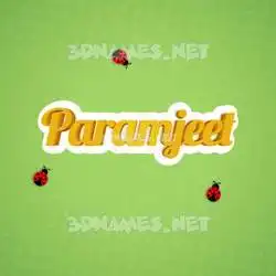 paramjeet in Ladybugs style - 3D name wallpaper