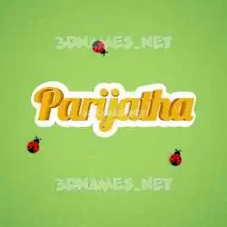parijatha in Ladybugs style - 3D name wallpaper