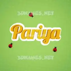 pariya in Ladybugs style - 3D name wallpaper