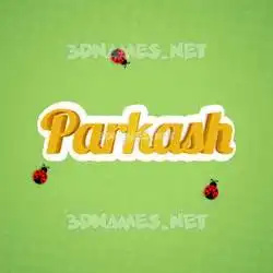 parkash in Ladybugs style - 3D name wallpaper