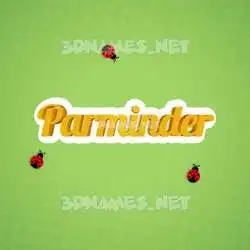 parminder in Ladybugs style - 3D name wallpaper