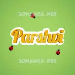 parshvi in Ladybugs style - 3D name wallpaper