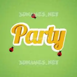 party in Ladybugs style - 3D name wallpaper