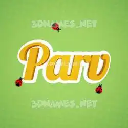 parv in Ladybugs style - 3D name wallpaper