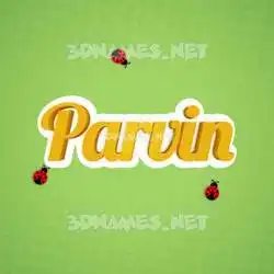 parvin in Ladybugs style - 3D name wallpaper