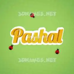 pashal in Ladybugs style - 3D name wallpaper
