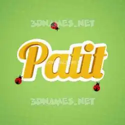 patit in Ladybugs style - 3D name wallpaper