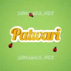patwari in Ladybugs style - 3D name wallpaper
