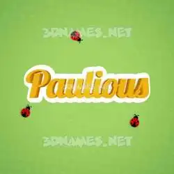 paulious in Ladybugs style - 3D name wallpaper