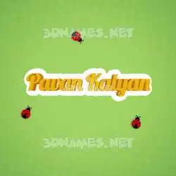 pavan kalyan in Ladybugs style - 3D name wallpaper