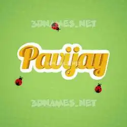 pavijay in Ladybugs style - 3D name wallpaper