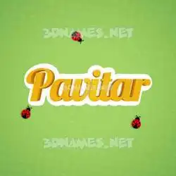 pavitar in Ladybugs style - 3D name wallpaper