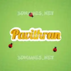 pavithran in Ladybugs style - 3D name wallpaper